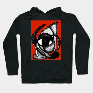 "I see you" - African Symbolic Surrealist Art - Red Hoodie